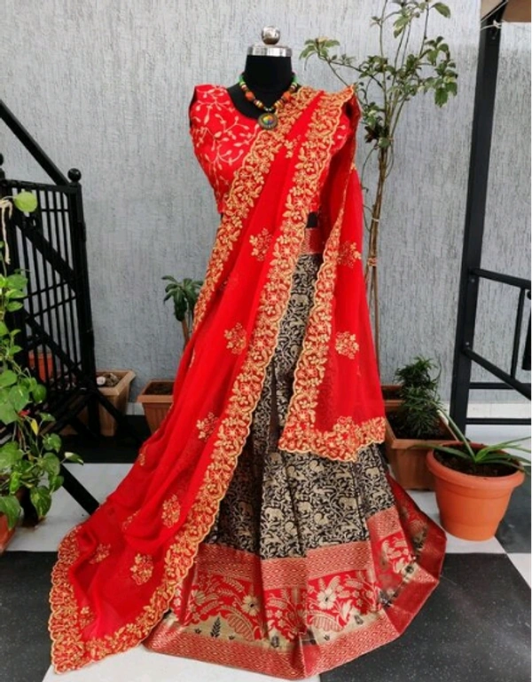 ABHISARIKA VOGUISH Embroidered Banarsi Women Lehenga - Free Size, Semi Stitched, Pack of1